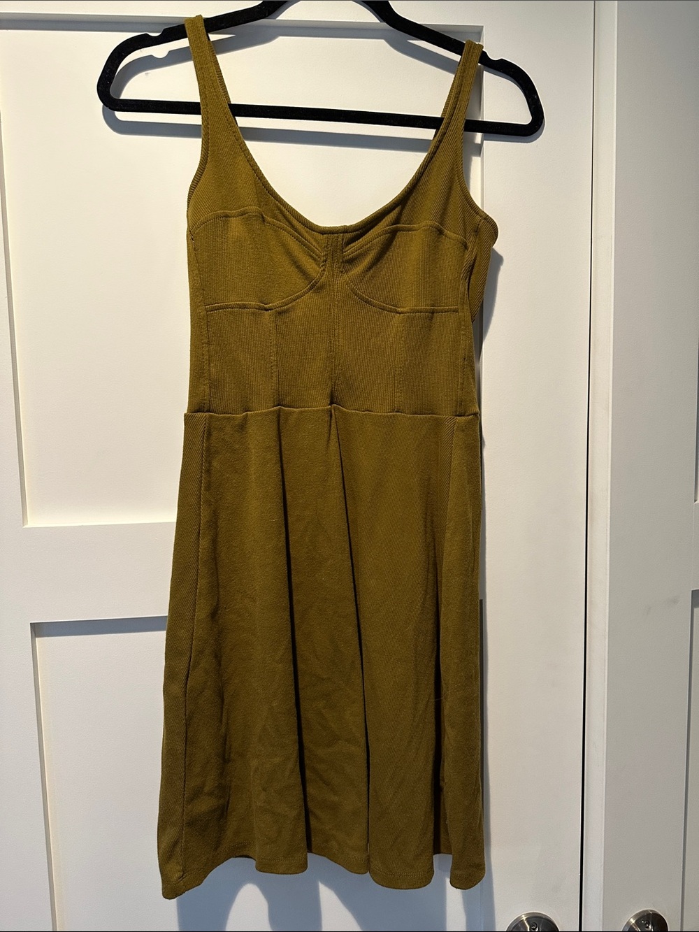 Universal Thread Olive Green Scoop Neck Midi Dress